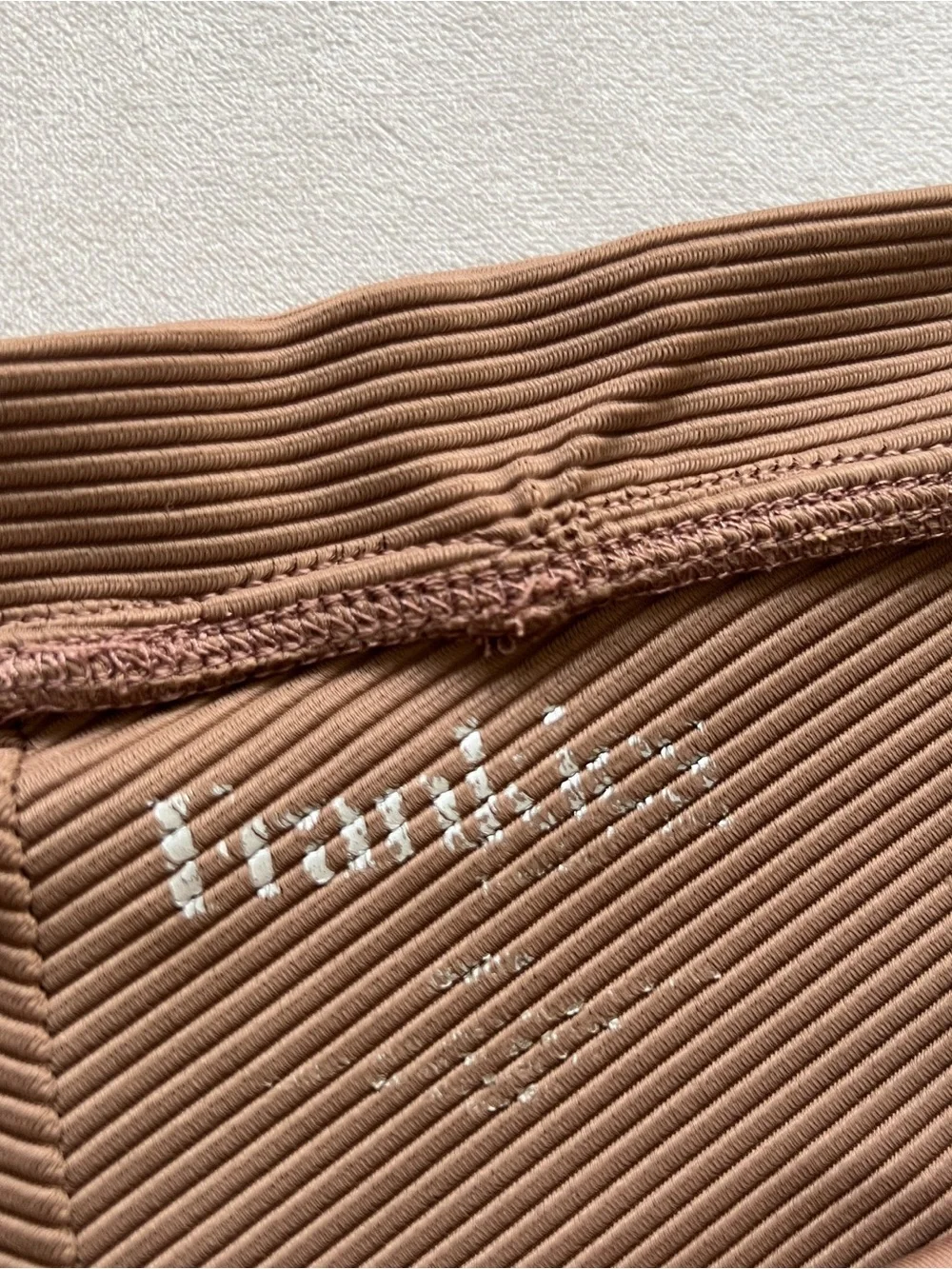 Frankie's Bikinis Ribbed Tan Bikini Bottom - Small